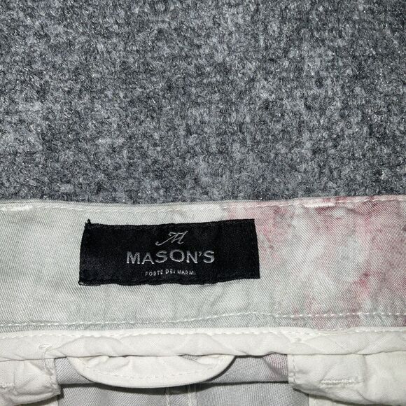 Mason's Forte Dei Marmi Pants Womens Size 32 Green Floral Cargo - Picture 3 of 12